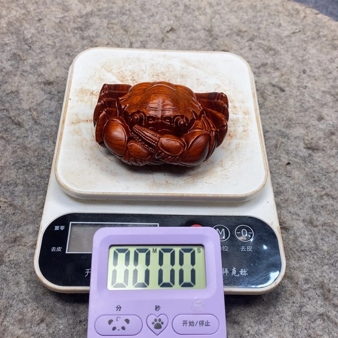 木小叶紫檀手把件