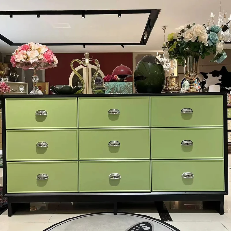 【喜悦家具】FLC包豪斯绿色 六斗柜120*40*85九斗柜160*40*85