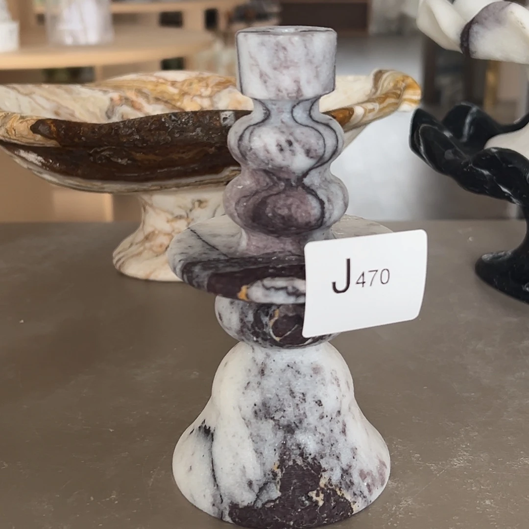 石材J470香雪梅法式高烛台