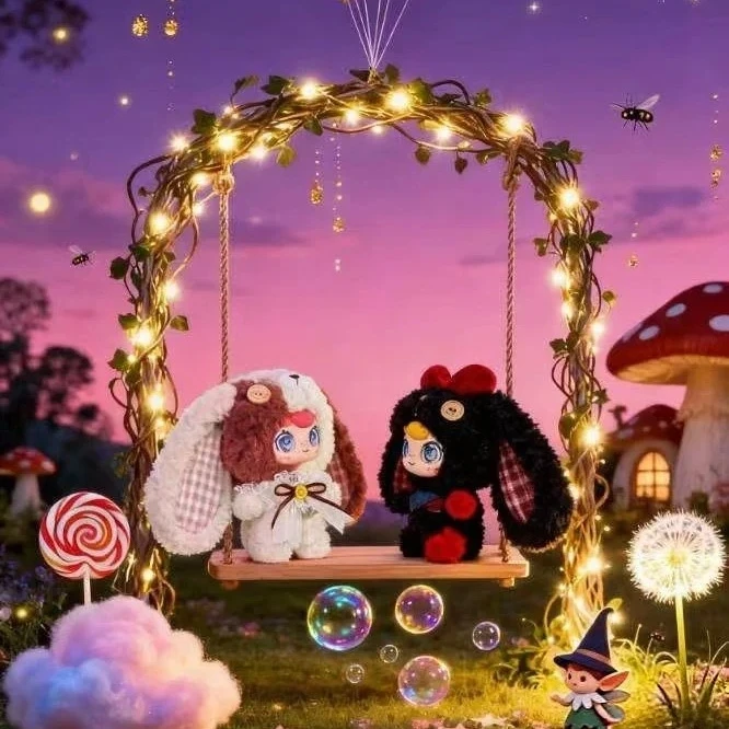 新款爆款喳喳BBToy补丁小镇搪胶毛绒盲盒包包挂坠礼物装饰