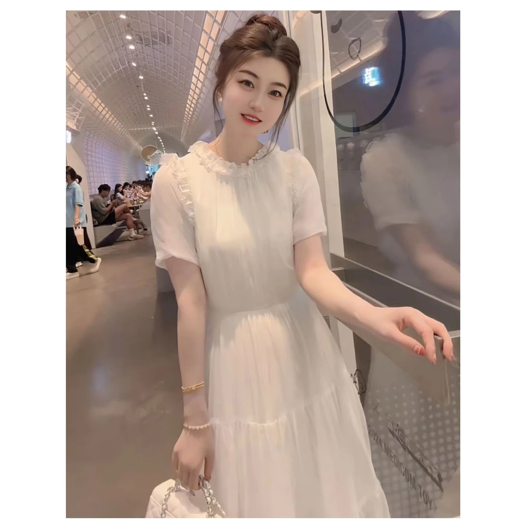 『海棠仙子Y』法式设计感时尚气质百搭休闲连衣裙8908