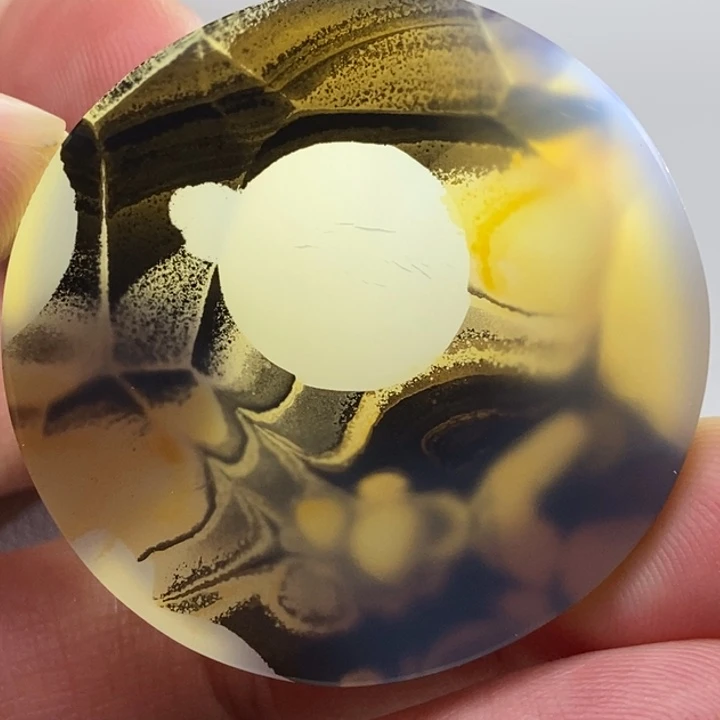 玛瑙/玉髓吊坠未镶嵌心**旧