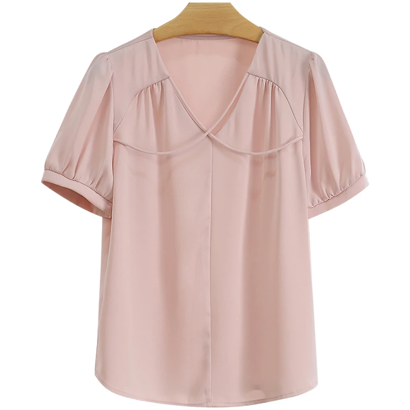 F591-伍莎服饰云仓百搭时尚新款蕾丝衫夏季#ZLJ46S030