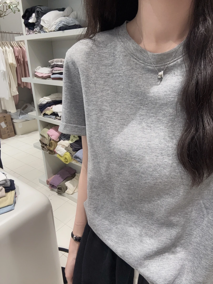 8824#闰熙#实穿性满分~随性又慵懒定制棉短袖T恤(福利)