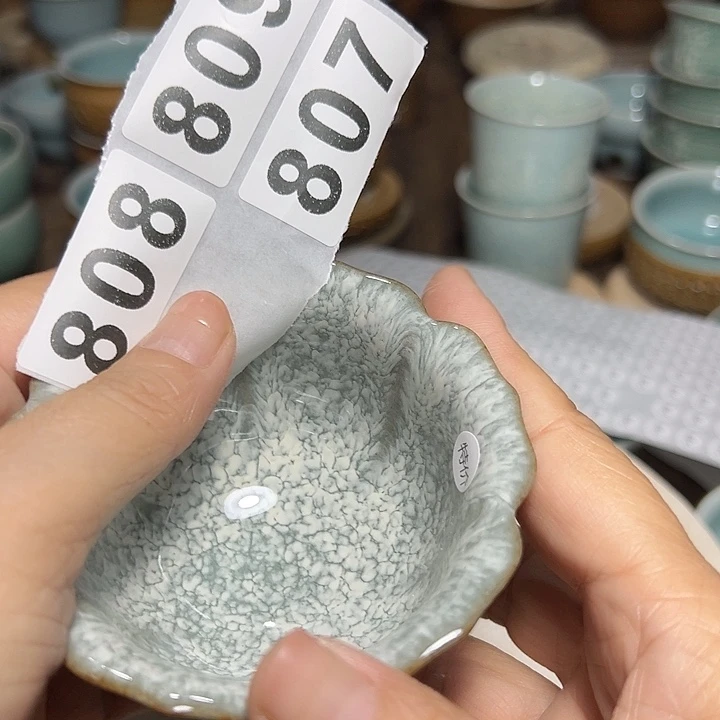 龙泉云间青瓷小米茶器