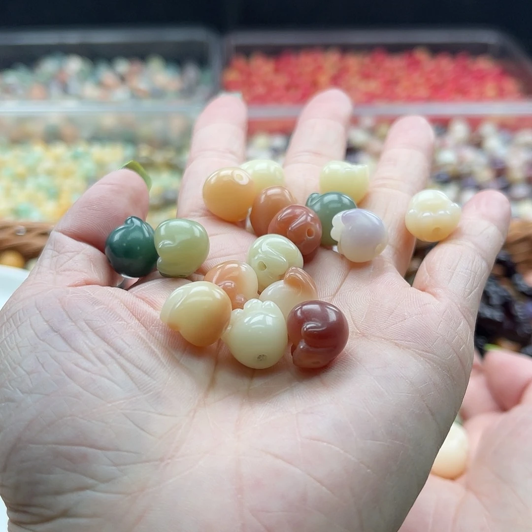 白玉菩提吊坠K/12mm/10+10颗