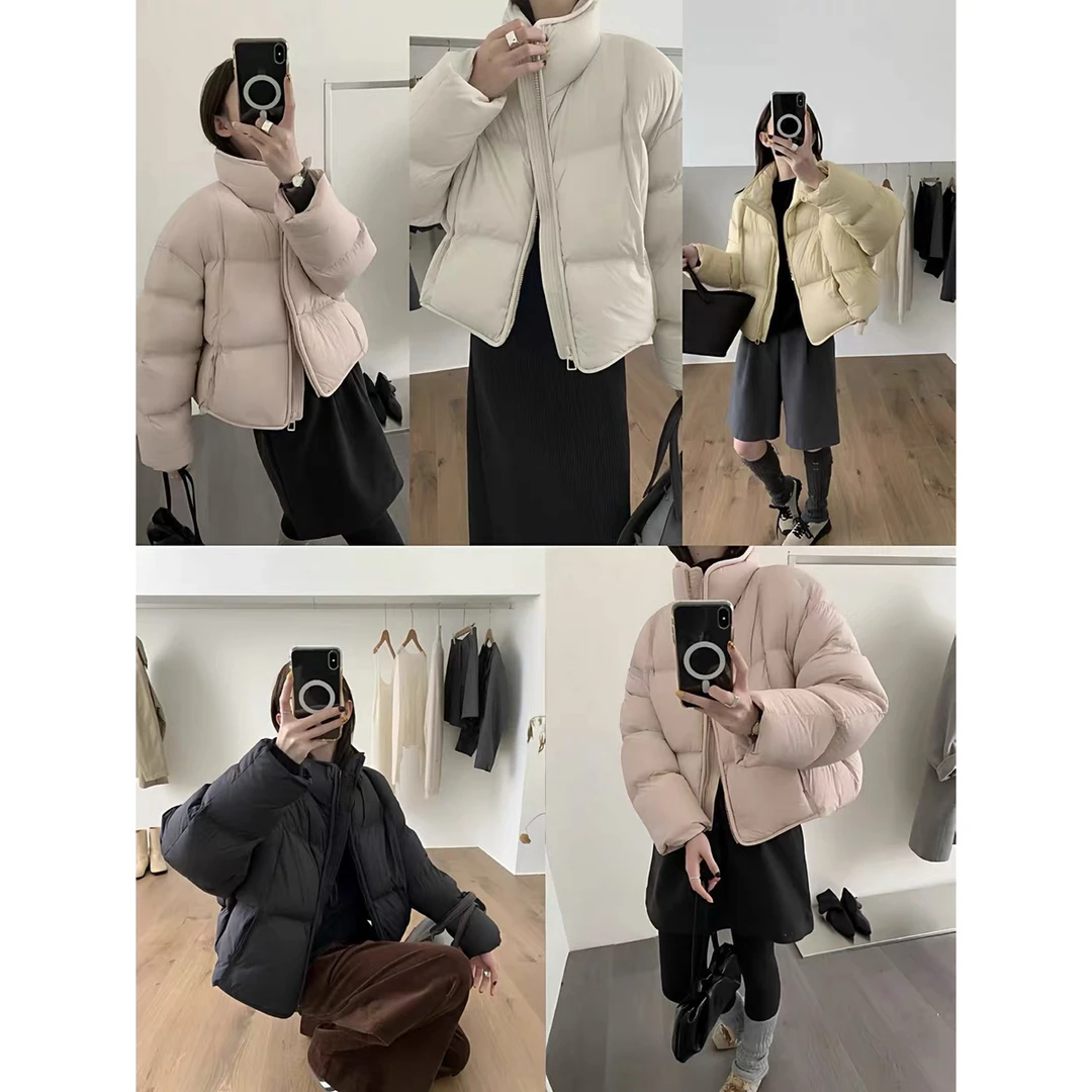 2609(xiaoman)韩系立领面包羽绒服