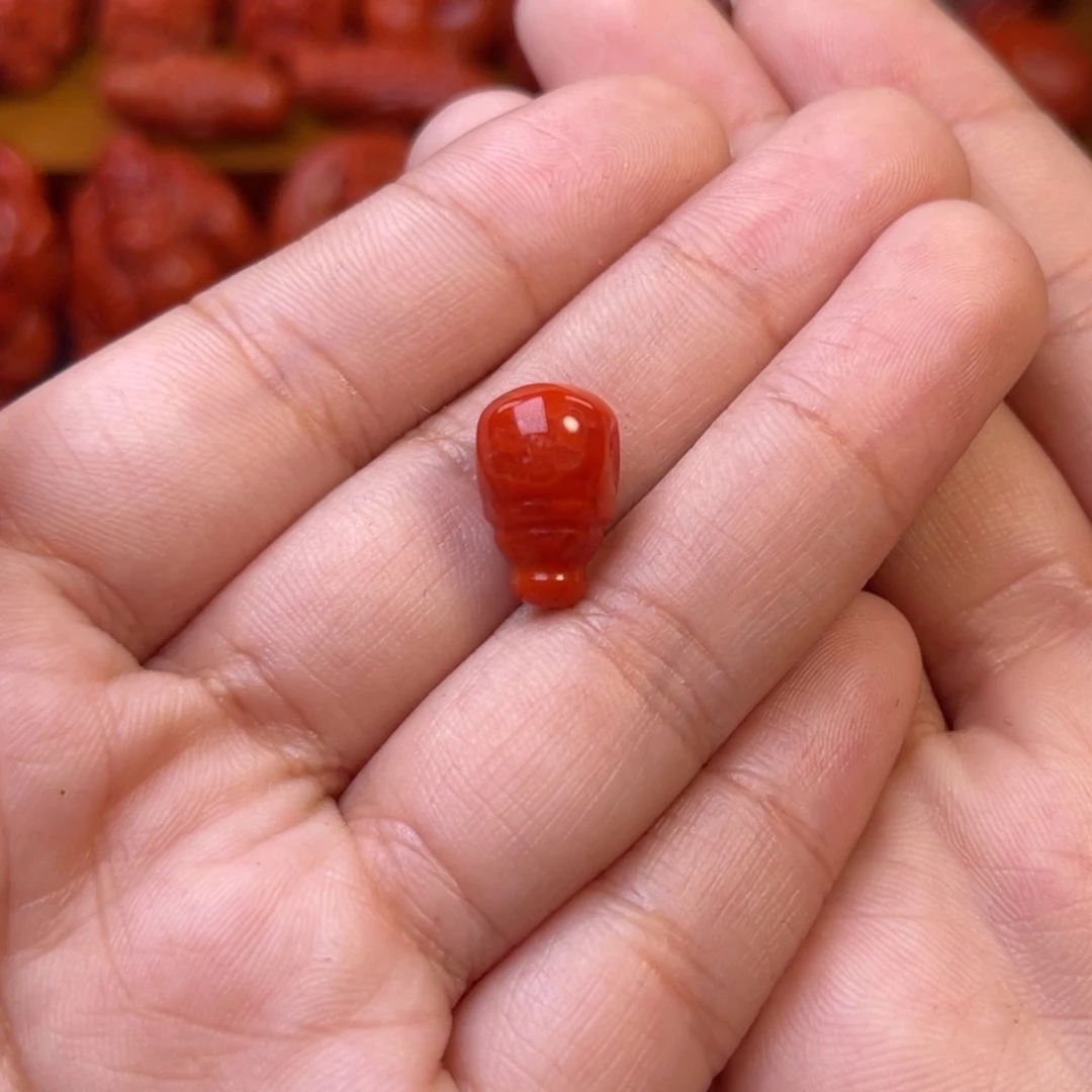 用***5南红玛瑙未镶嵌川料瓦西奶嘴三通9mm尺寸