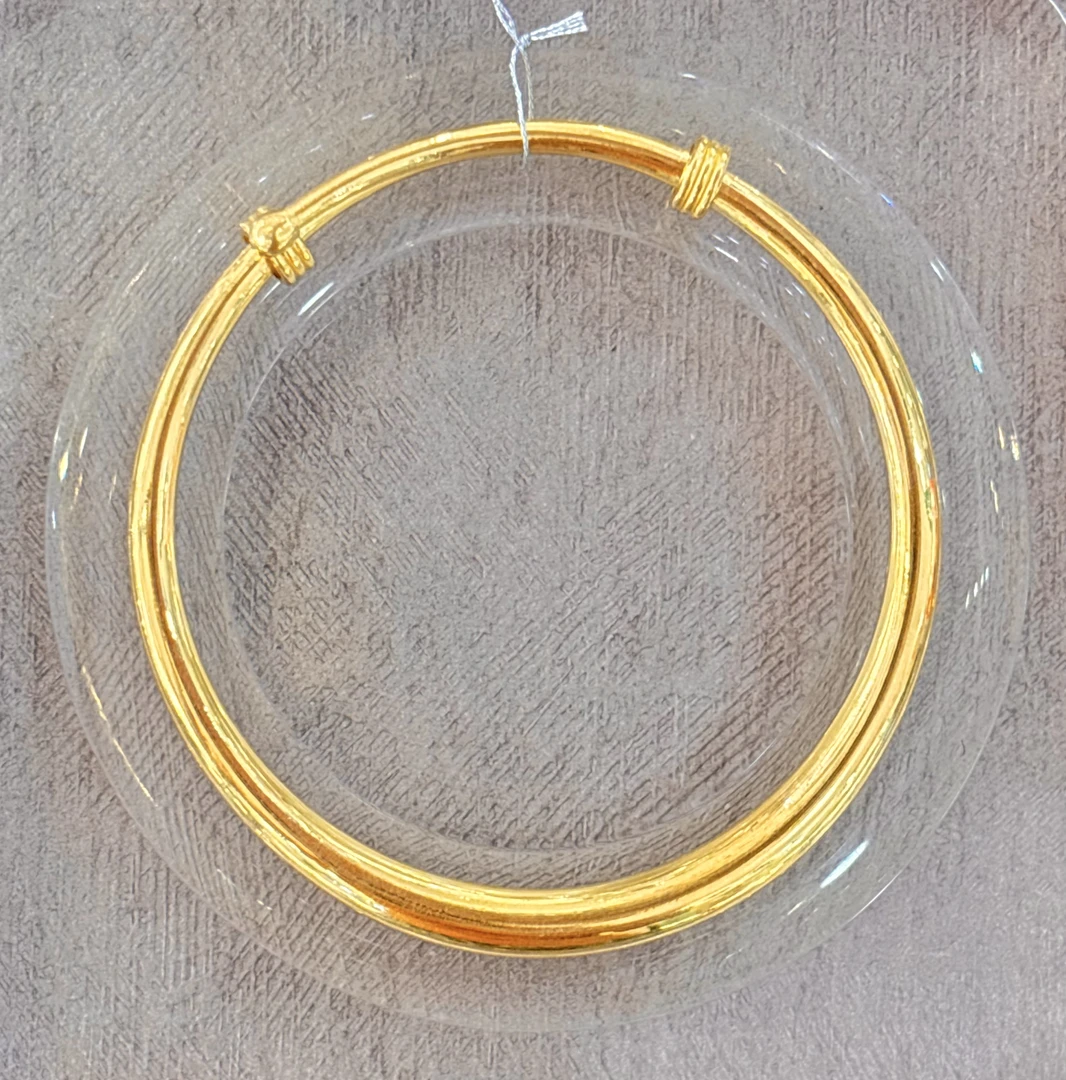 足金光圈素圈推拉手镯