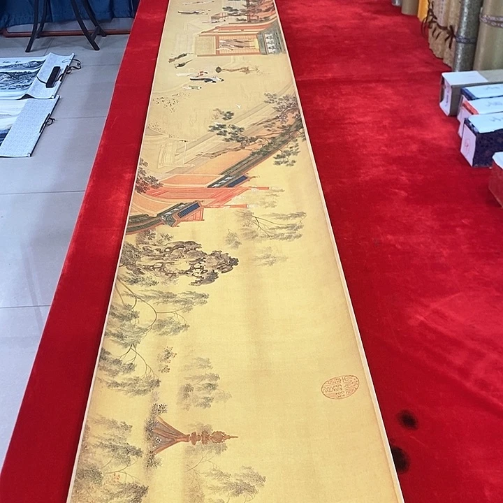 手工装裱国画作品