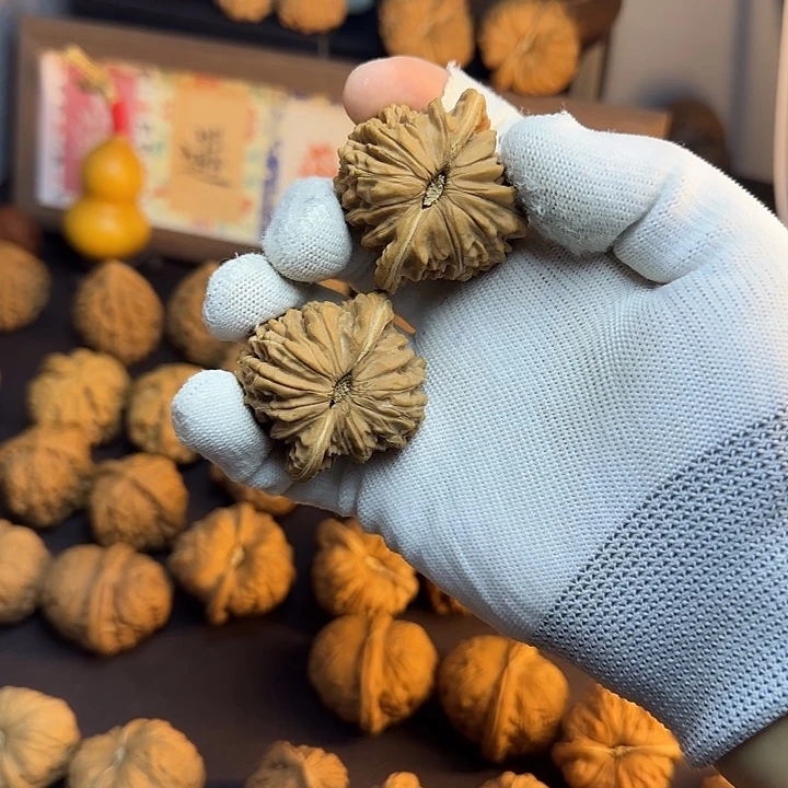 把件文玩核桃45全品四座楼