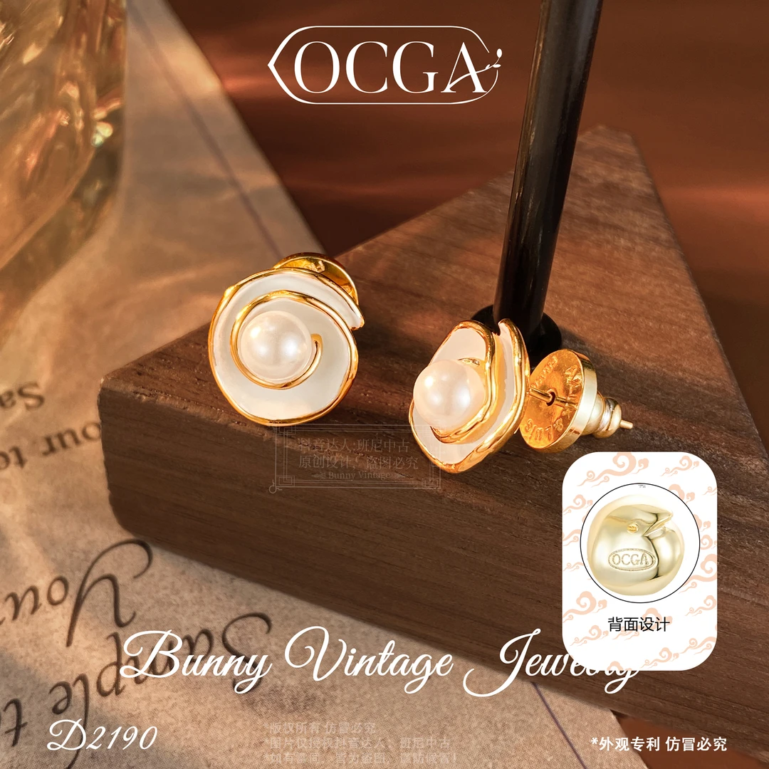 镀K金D2190 法【繁花芬芳】OCGA 欧斯伽斯 限定 耳钉
