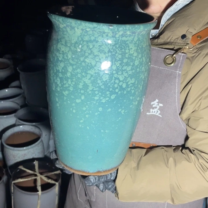 紫砂花盆口20高33瑕疵瑕疵