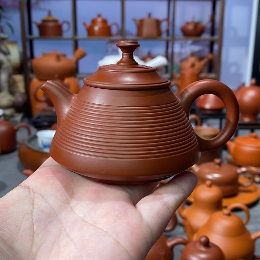 紫砂茶壶章思林千线金钟壶130cc