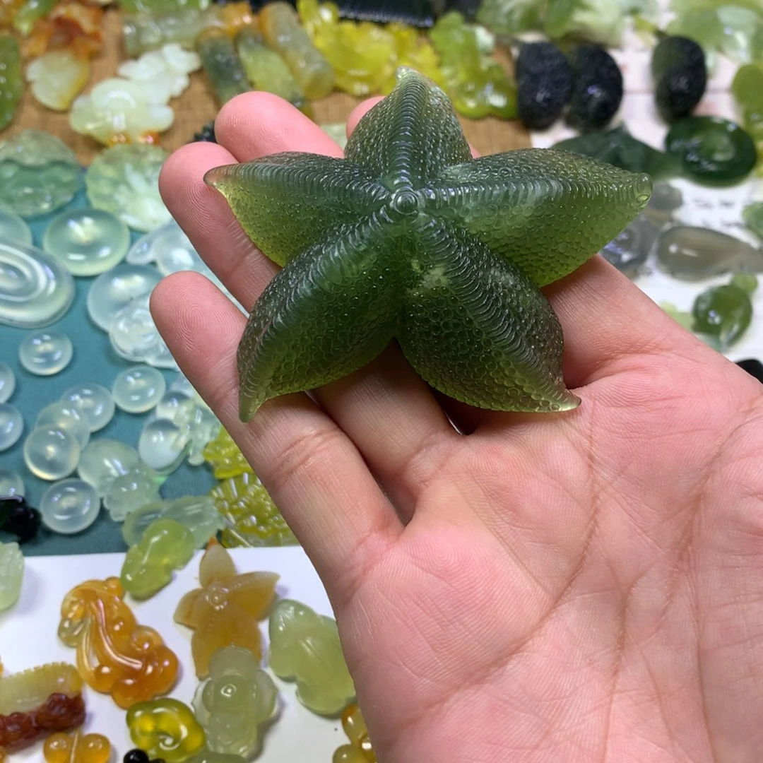 岫玉颈饰未镶嵌乔****海星