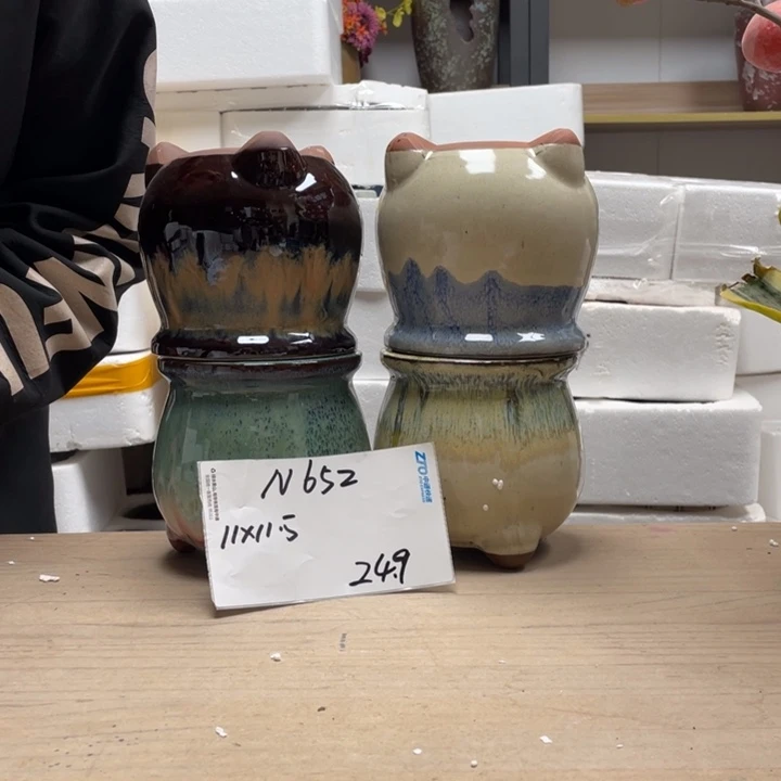 粗陶多肉花盆微瑕652