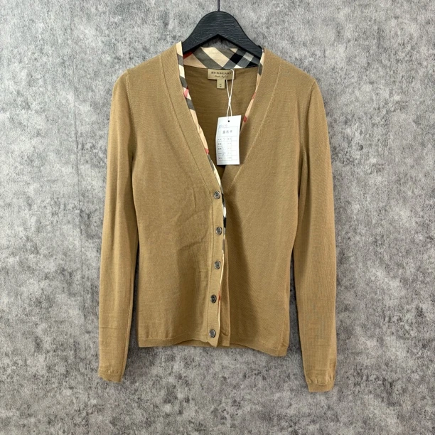 95新 BURBERRY/博柏利 Burberry卡其色开衫