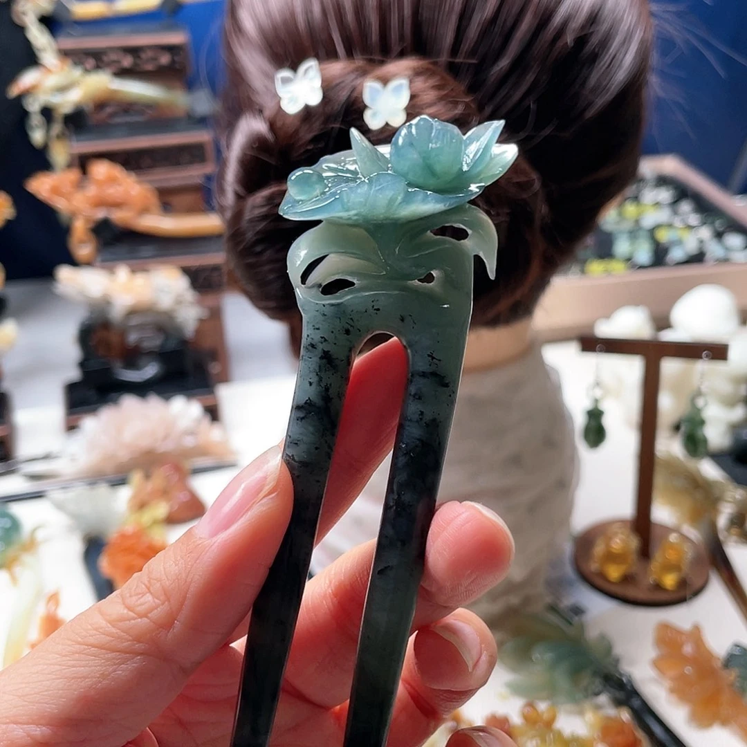 【闪购商品】未镶嵌岫玉发饰已*置