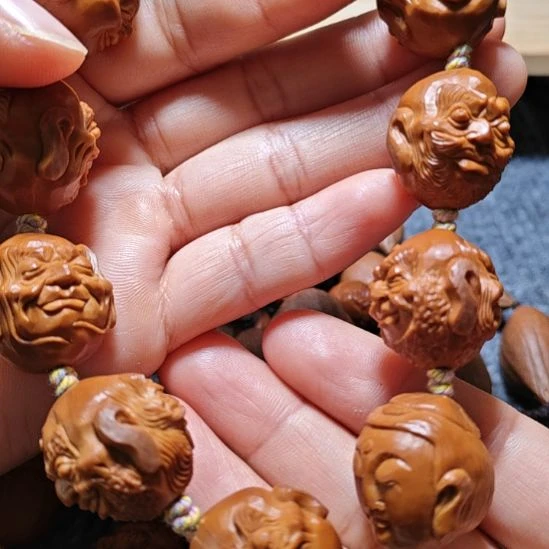 手串/手链橄榄核橄榄核核雕十八罗汉手串