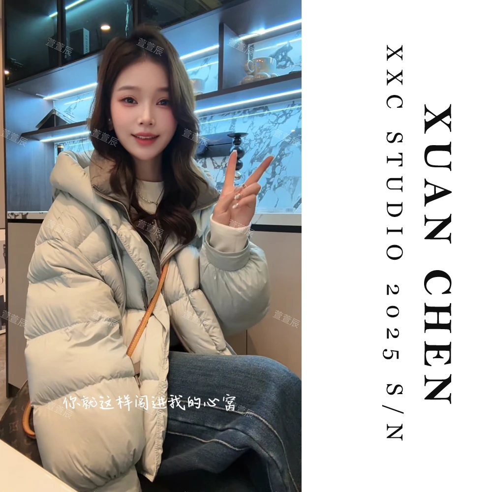 【冬季恋歌】羽绒服女款冬季90白鸭绒设计感假两件洋气保暖外套9207