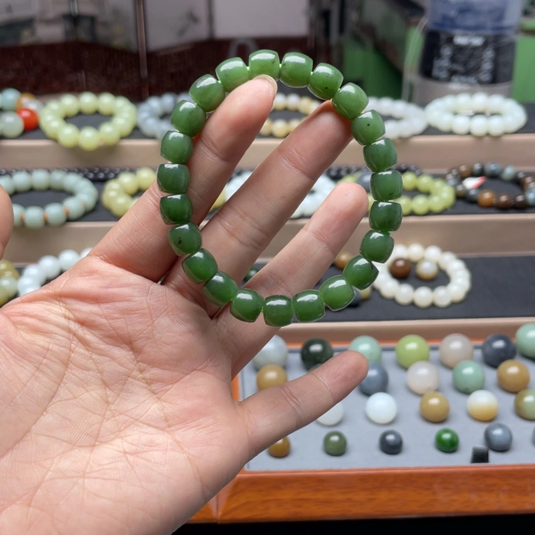 和田玉（碧玉）手链未镶嵌