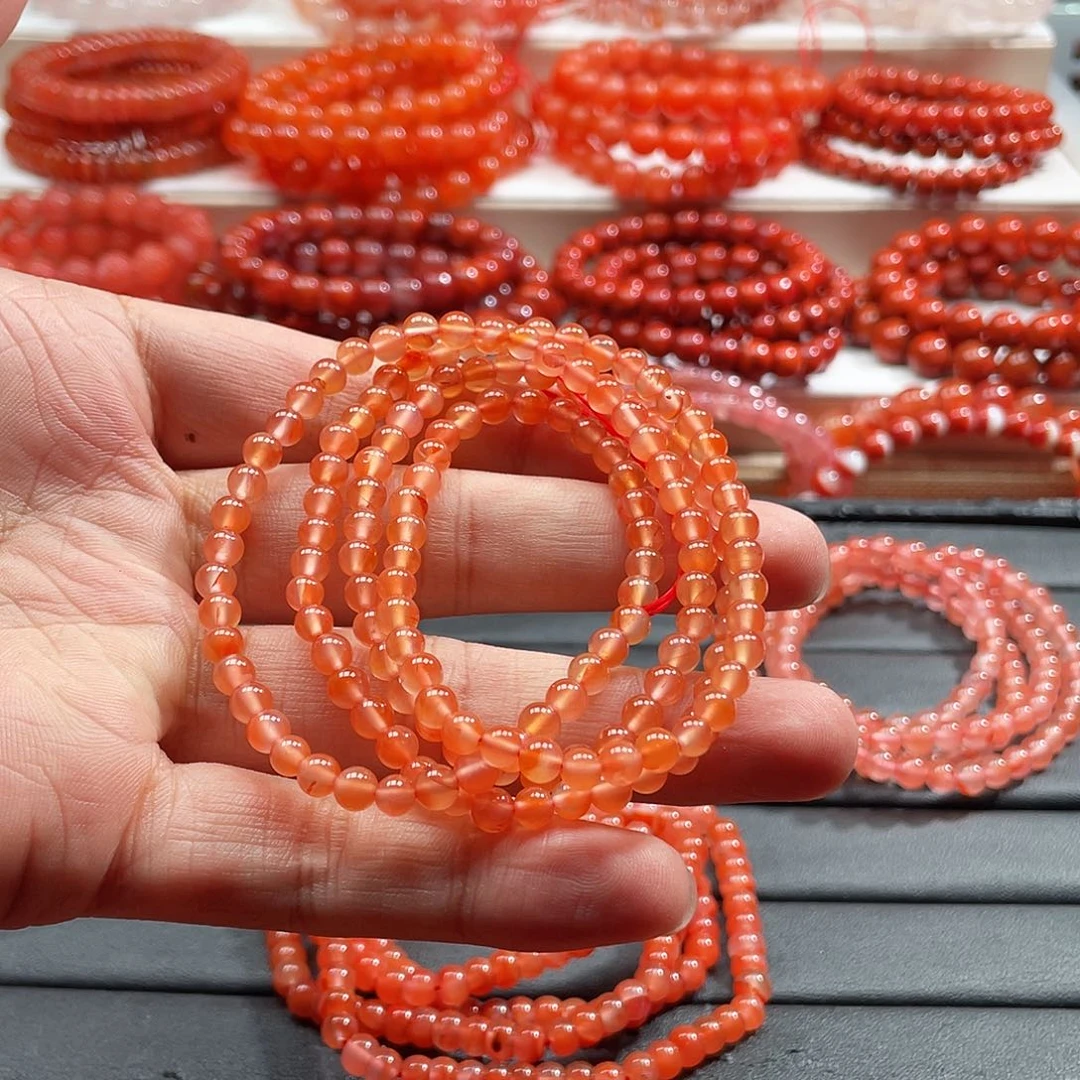 南红玛瑙未镶嵌手链