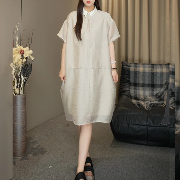 肉肉家 2025夏季新款时尚欧版绸缎连衣裙0504