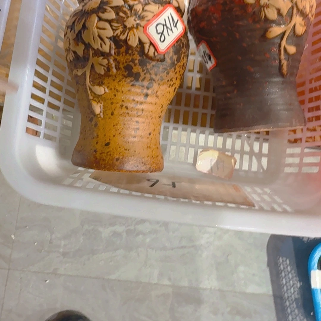 紫砂花盆粗陶精雕