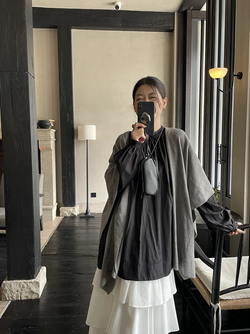 米古古 SOUL DETAIL # 7231 #库 圆领宽松显瘦设计感显瘦小衫