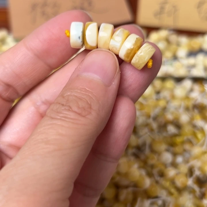 蜜蜡未镶嵌裸石9.5mm一组