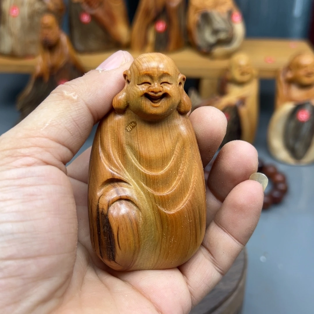 木崖柏木摆件手把件