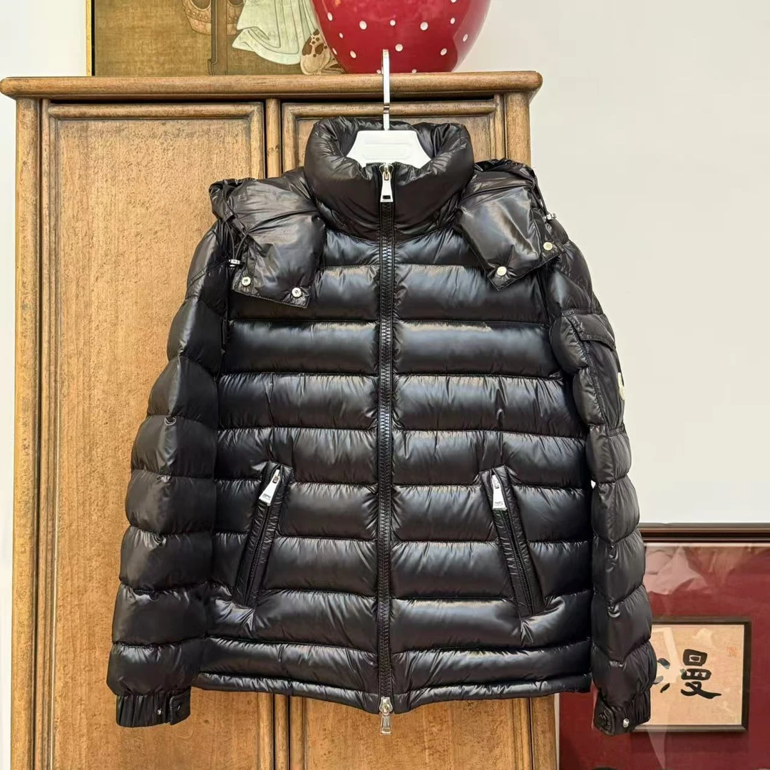 MYL2025春季新品锦纶黑色白鹅绒羽绒服保暖外套短款外套