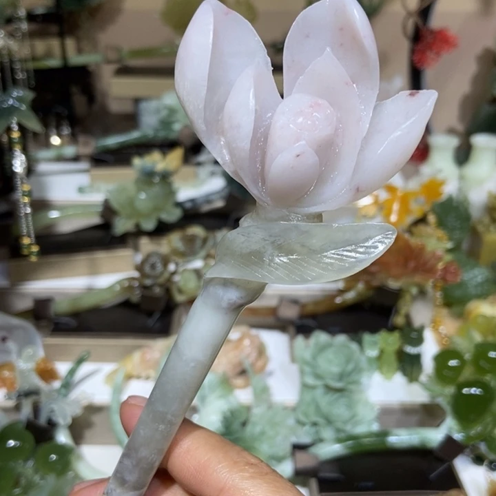 蛇纹石玉未镶嵌发饰