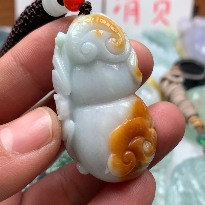 翡翠颈饰未镶嵌保真天然a货翡翠