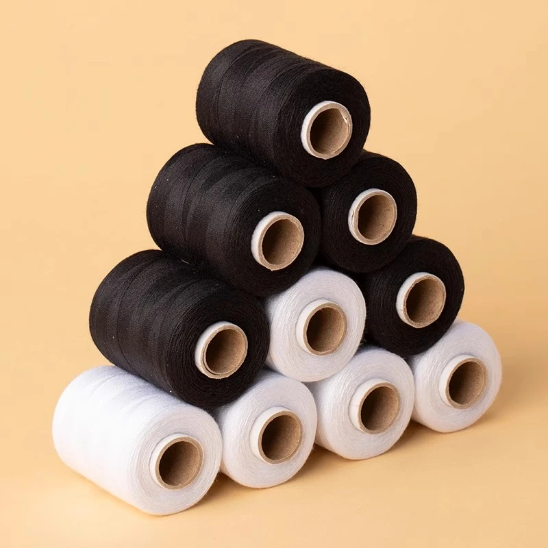 家用缝纫机专用线白线黑色缝衣线402缝纫线手缝针线团
