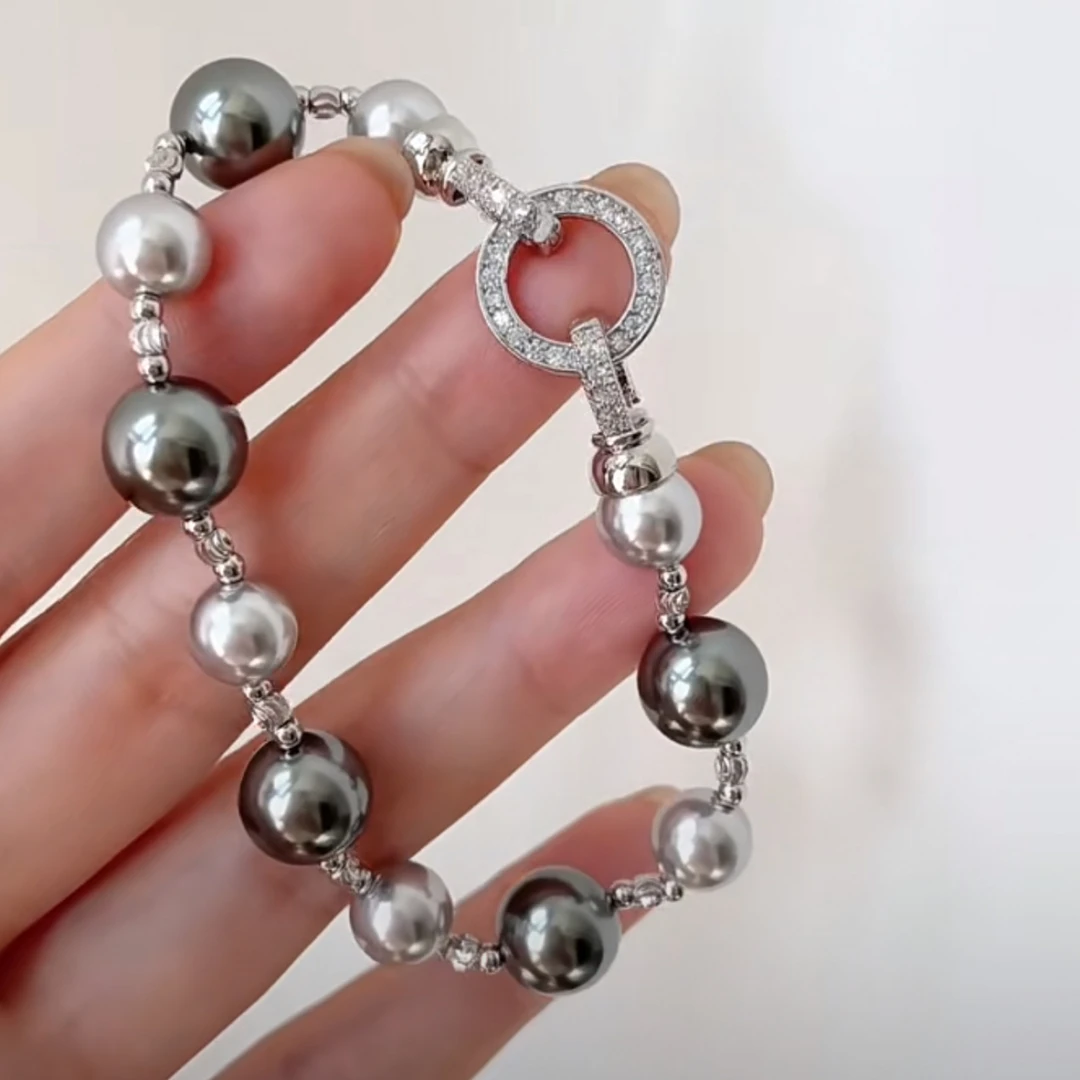 铜合金手链 毒饰高定   定制高级大小珠珠混合手链CCB012