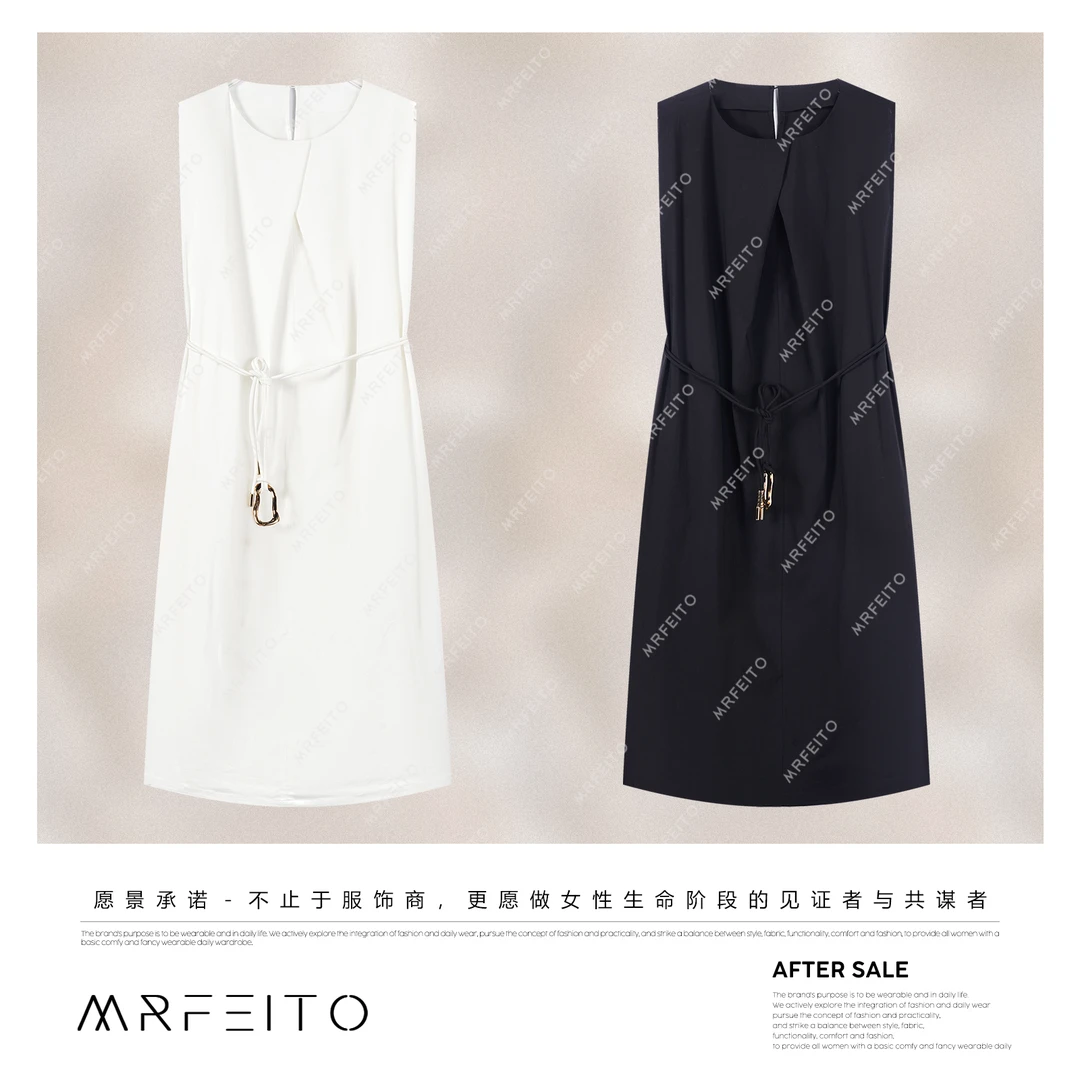 菲爷驾到【山本裙】重磅进口莱卡棉无袖女连衣裙H6Q02X32225