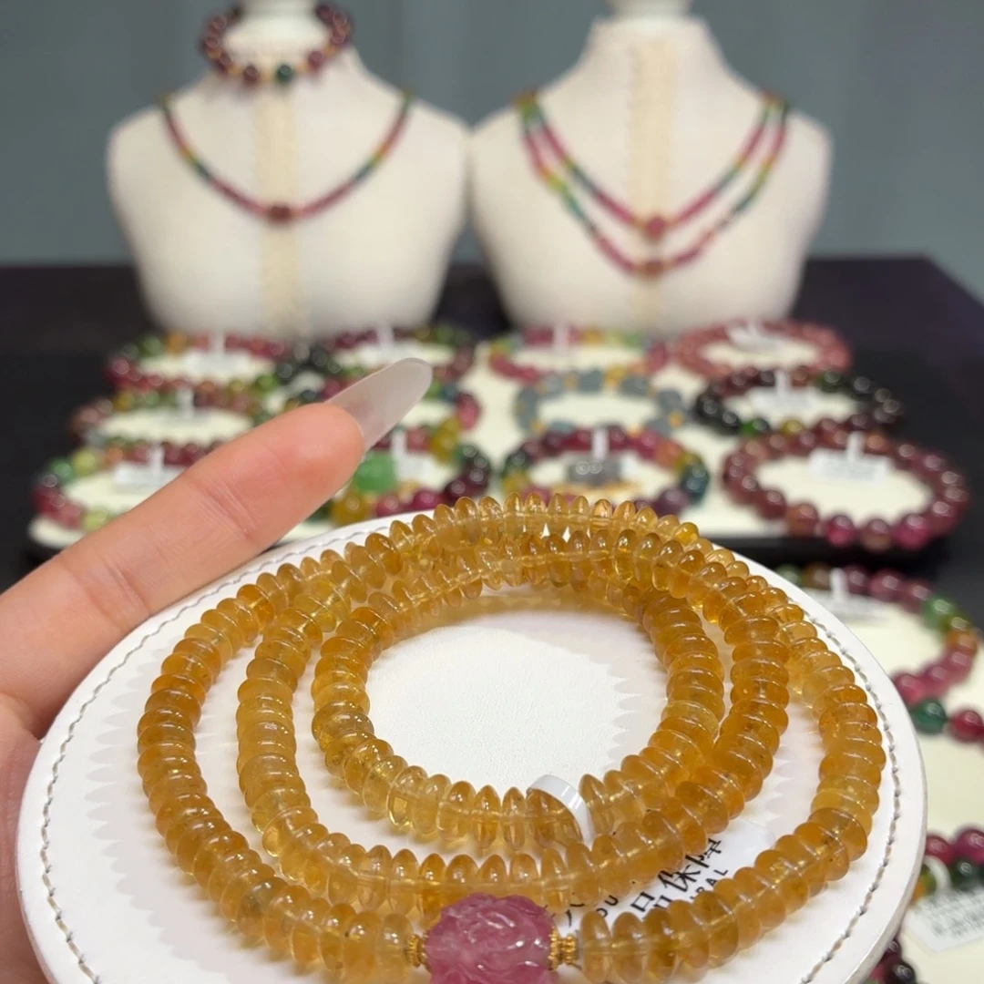 碧玺未镶嵌手链48