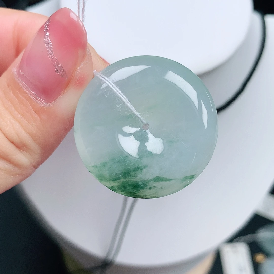 翡翠未镶嵌颈饰平安30-6.8