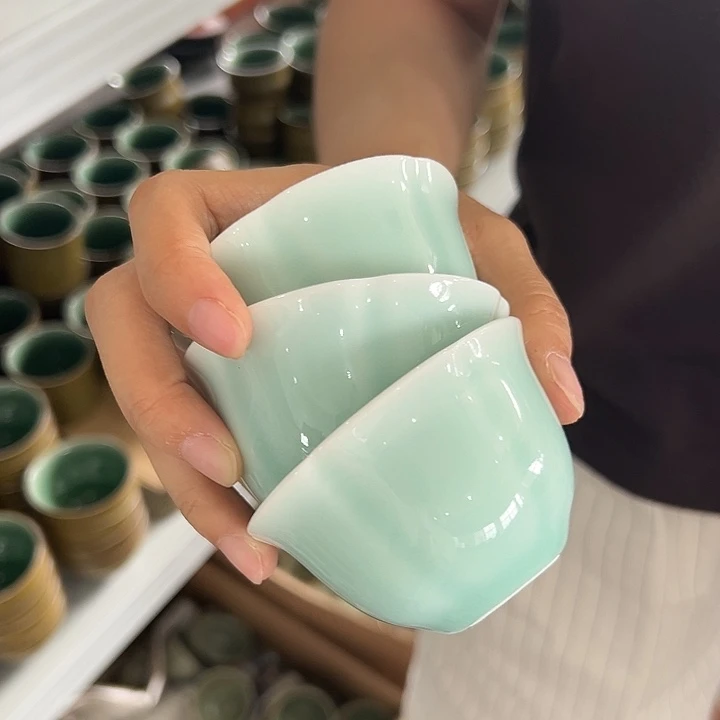 龙泉云间青瓷小米茶器