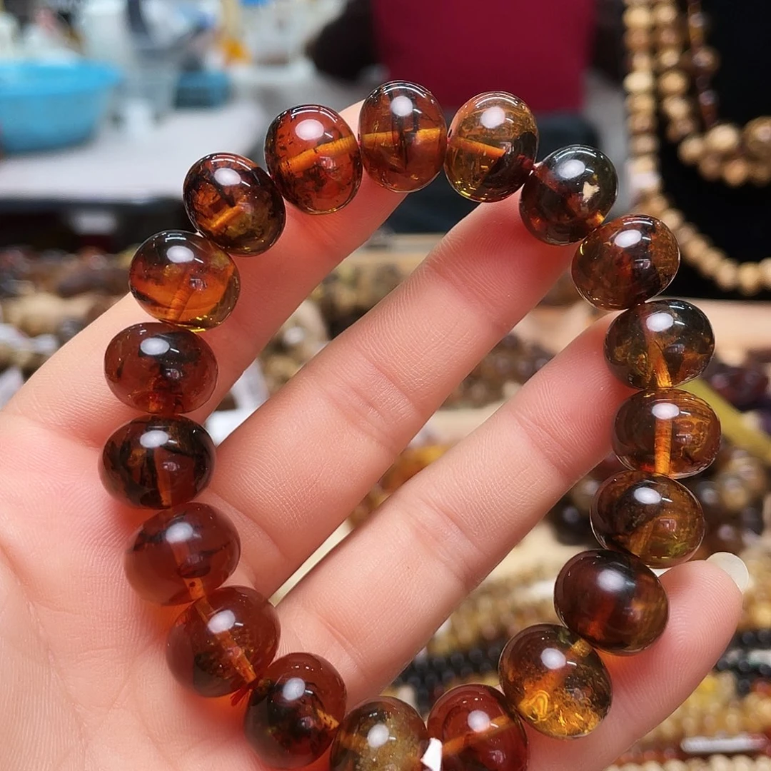 琥珀裸石未镶嵌十三10683