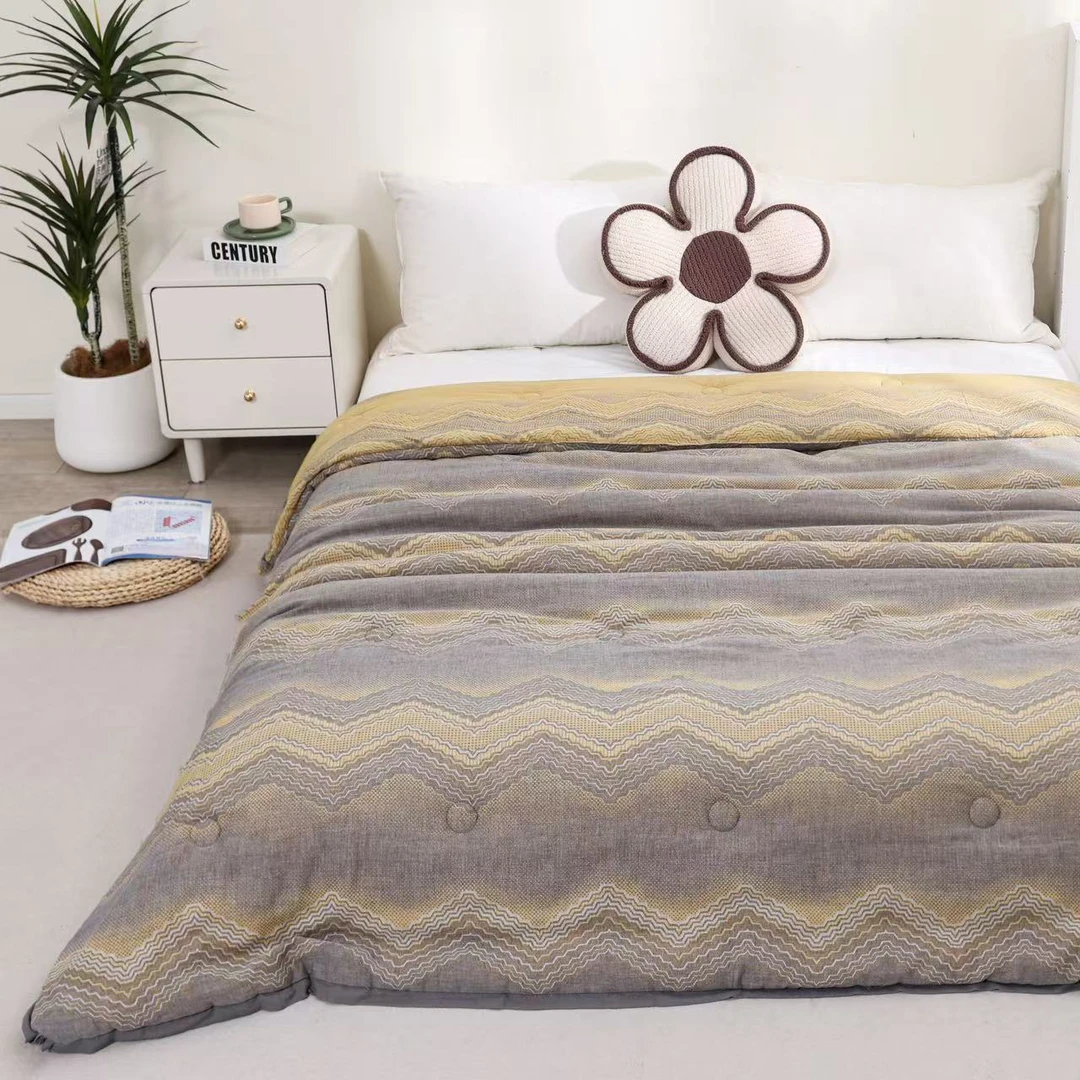 【爱克拉 被子】2x2.3米 精梳棉双层纱双人加厚纱布冬被