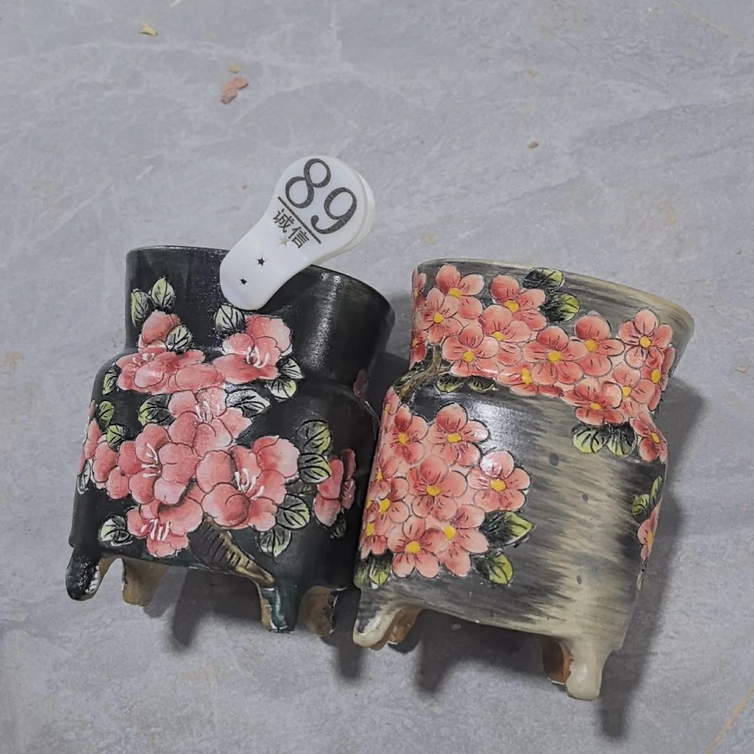 小***北红泥花盆瑕疵处理的