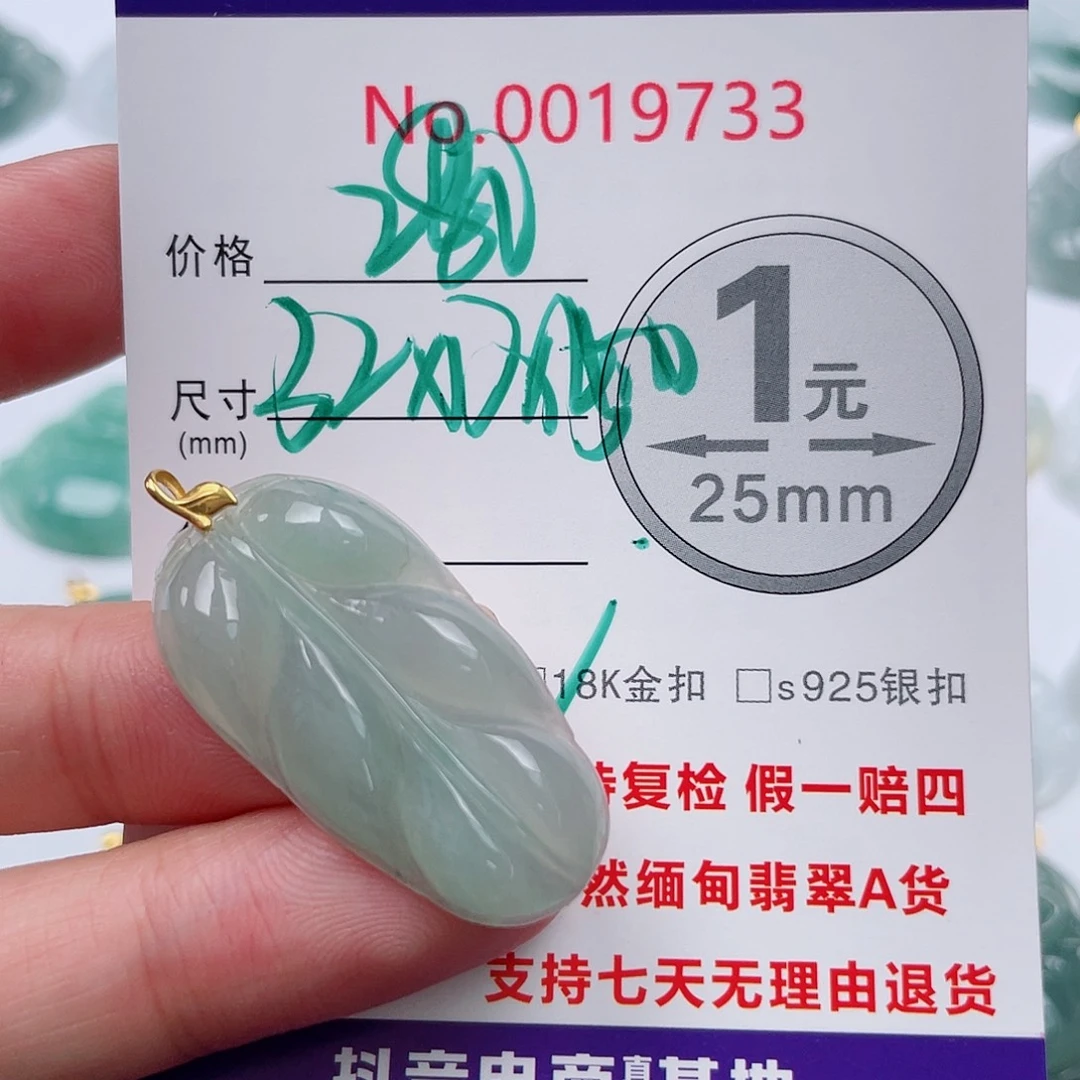 翡翠未镶嵌吊坠(不含链)