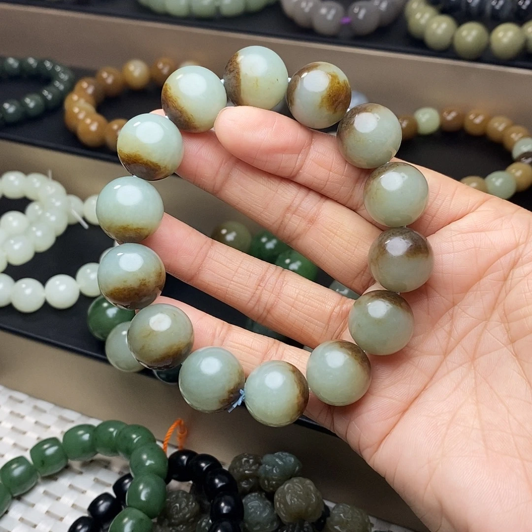 和田玉未镶嵌手链卡16