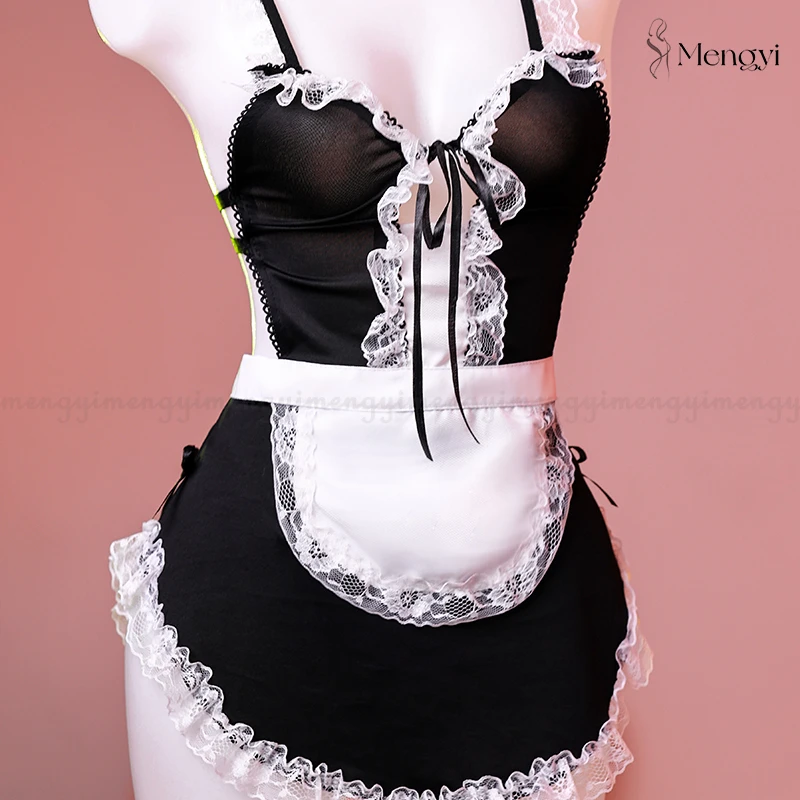 【洛丽塔】睡衣性感吊带女士睡裙战袍诱惑镂空套装秋冬MYQQSY-010