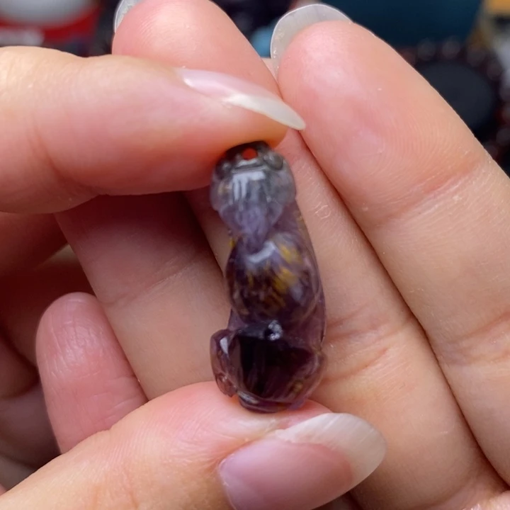 水晶手链未镶嵌极光四色吊坠