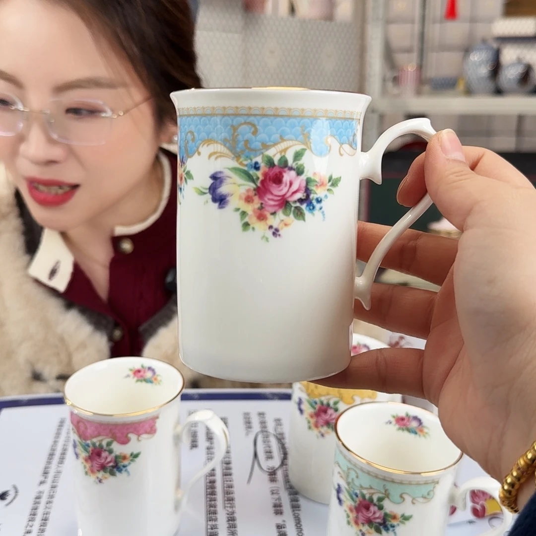 骨瓷高骨马克杯370ml一个外贸骨瓷