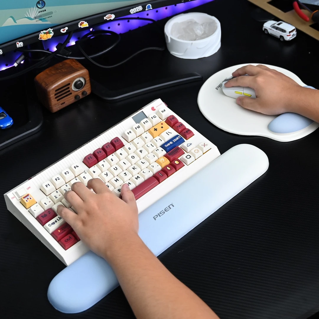 准新品  品胜键盘护腕垫腕托鼠标垫办公桌垫记忆棉男生机械键盘垫