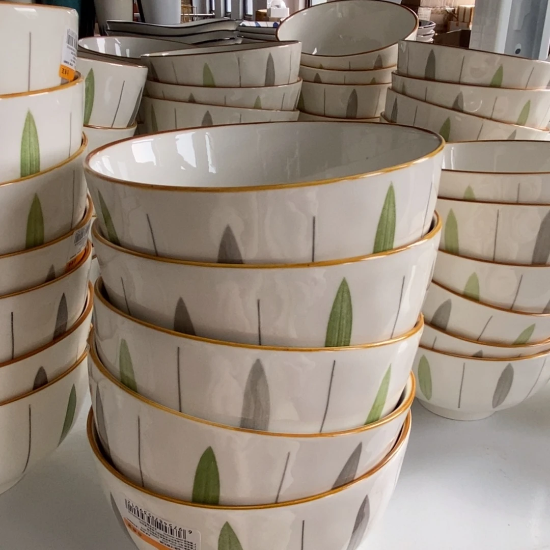 瓷五个五寸米饭碗